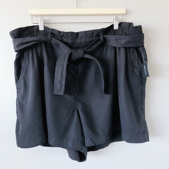 RW&Co Denim Shorts With Removable Sash XXL black shorts women’s - Picture 4 of 14